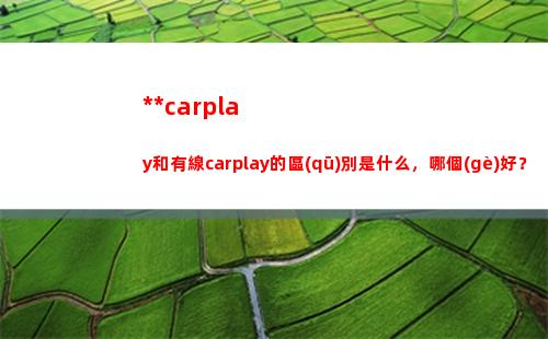 無線carplay和有線carplay的區(qū)別是什么，哪個(gè)好？(無線carplay連接不上怎么回事)