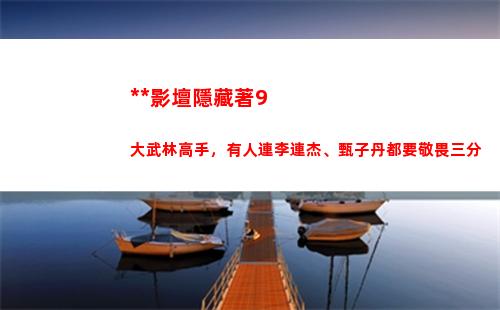 中國影壇隱藏著9大武林高手，有人連李連杰、甄子丹都要敬畏三分(中國影壇獎項)