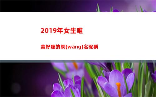 019年女生唯美好聽的網(wǎng)名昵稱(2019女生流行鞋)"