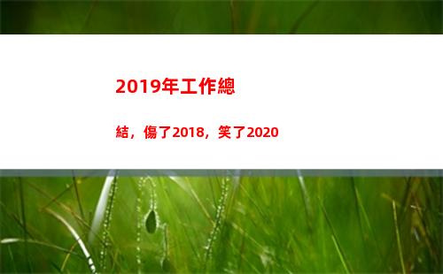 019年工作總結，傷了2018，笑了2020(2019年工作總基調是什么)"