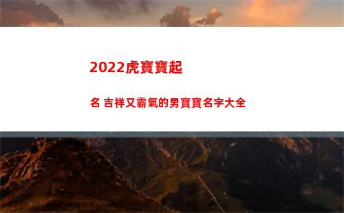 022虎寶寶起名