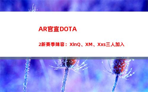 AR官宣DOTA2新賽季陣容：XinQ、XM、Xxs三人加入