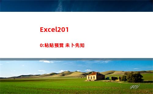 Excel2010:粘貼預覽 未卜先知(excel2010工作簿文件的默認擴展名)