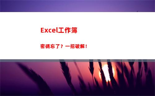 Excel工作簿密碼忘了？一招破解！(excel工作簿合并)