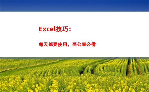 Excel技巧：每天都要使用，辦公室必備(excel實用操作技巧總結)
