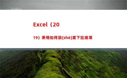 Excel（2019）表格如何設(shè)置下拉選項(excel2016)