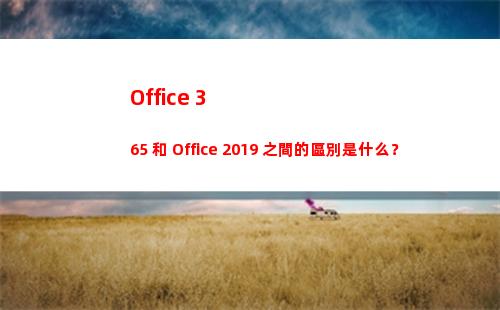Office 365 和 Office 2019 之間的區別是什么？