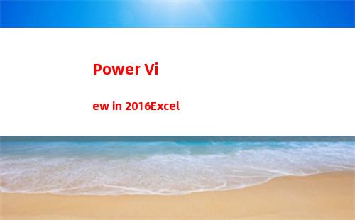 Power View in 2016Excel