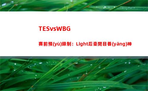 TESvsWBG賽前預(yù)錄制：Light后臺閉目養(yǎng)神