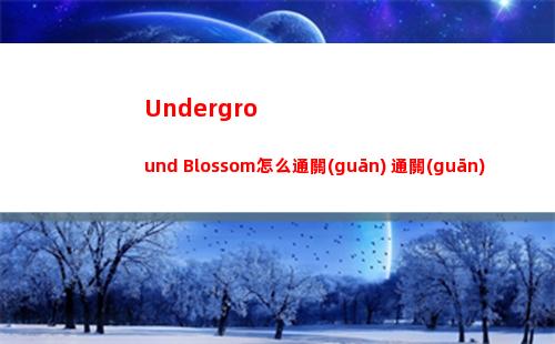 Underground Blossom怎么通關(guān) 通關(guān)攻略匯總