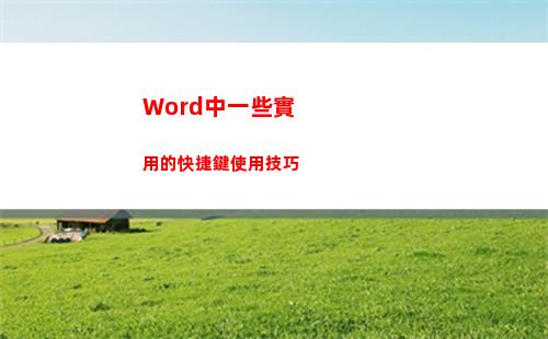 Word中一些實用的快捷鍵使用技巧(怎么讓word小一些)