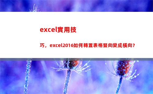 excel實用技巧，excel2016如何轉置表格豎向變成橫向？(excel的使用方法與技巧)