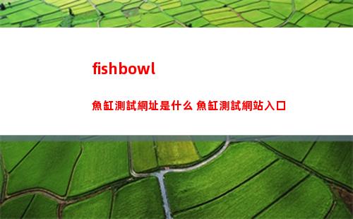 fishbowl魚缸測試網址是什么 魚缸測試網站入口