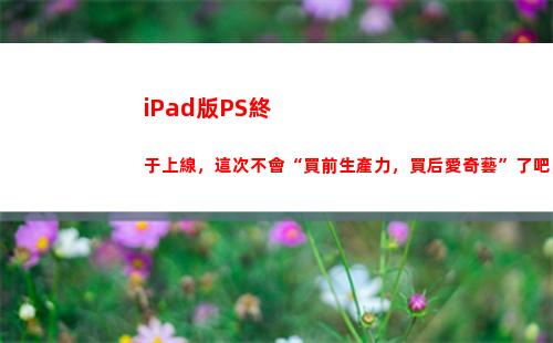iPad版PS終于上線，這次不會“買前生產力，買后愛奇藝”了吧？(ipad可以ps嗎)