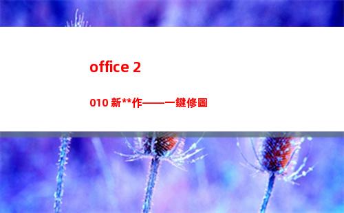 office 2010 新操作——一鍵修圖