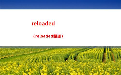 reloaded（reloaded翻譯）