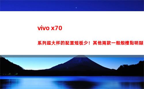 vivo x70系列超大杯的擺設短板少！其余兩款普遍般槽點鮮明