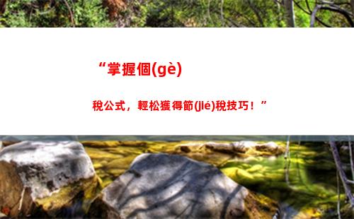 “一分鐘了解個(gè)人所得稅：你的稅收入門”