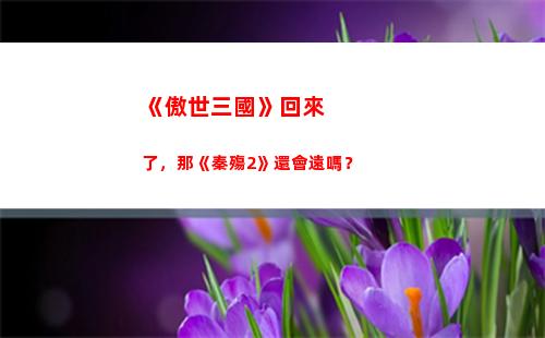 《傲世三國》回來了，那《秦殤2》還會遠嗎？插圖15