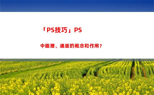 「PS技巧」PS中圖層、通道的概念和作用？(ps精修產(chǎn)品技巧)