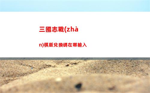 三國志戰(zhàn)棋版兌換碼在哪輸入