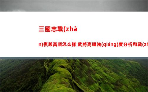 三國志戰(zhàn)棋版高順怎么樣 武將高順強(qiáng)度分析和戰(zhàn)法推薦及介紹