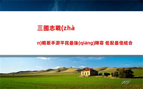三國志戰(zhàn)略版手游平民最強(qiáng)陣容 低配最佳組合