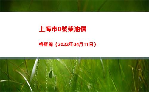 上海市0號柴油價格查詢（2022年04月11日）插圖