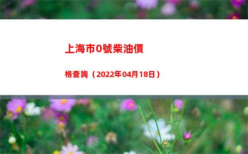上海市0號柴油價格查詢（2022年04月18日）