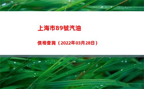 上海市89號汽油價格查詢（2022年03月28日）插圖