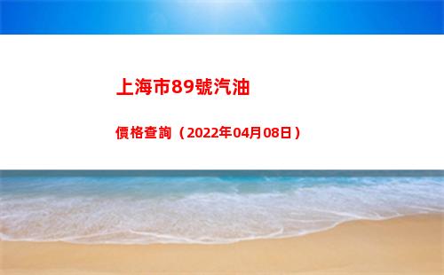 上海市89號汽油價格查詢（2022年04月08日）