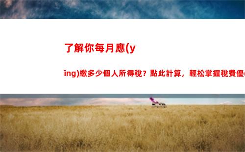 省錢秘籍：輕松計算個人所得稅，月月省錢！