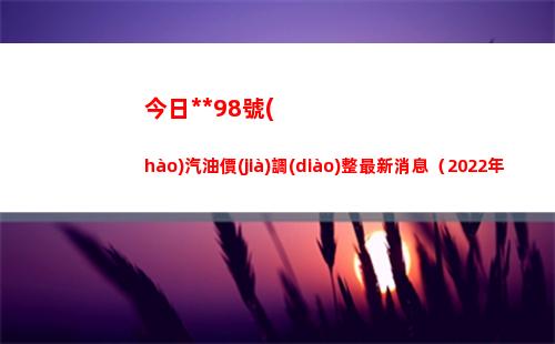 今日烏魯木齊98號(hào)汽油價(jià)調(diào)整最新消息（2022年04月02日）