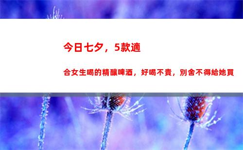 今日七夕，5款適合女生喝的精釀啤酒，好喝不貴，別舍不得給她買(今日七夕看碧霄)