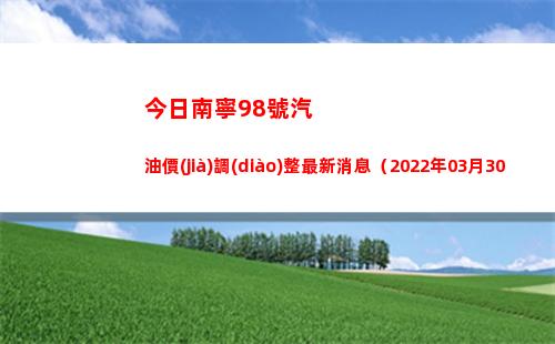 今日南寧98號汽油價(jià)調(diào)整最新消息（2022年03月30日）