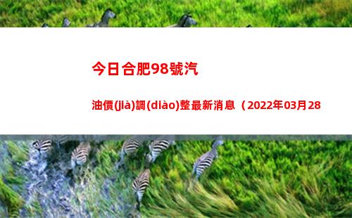 今日合肥98號汽油價(jià)調(diào)整最新消息（2022年03月28日）