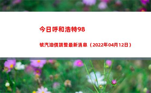 今日呼和浩特98號汽油價調整最新消息（2022年04月12日）