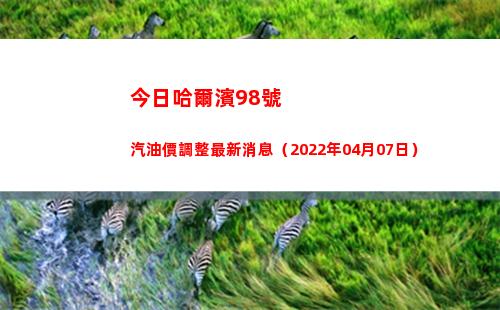 今日哈爾濱98號汽油價調整最新消息（2022年04月07日）