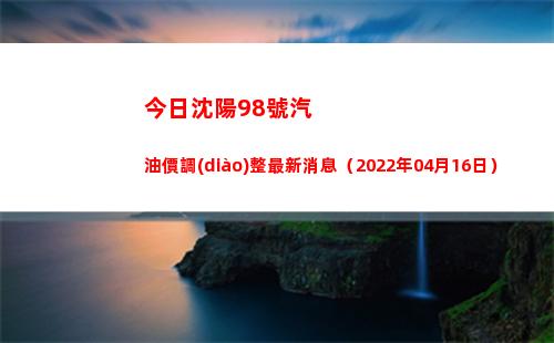 今日沈陽98號汽油價調(diào)整最新消息（2022年04月16日）