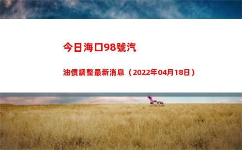 今日海口98號汽油價調整最新消息（2022年04月18日）
