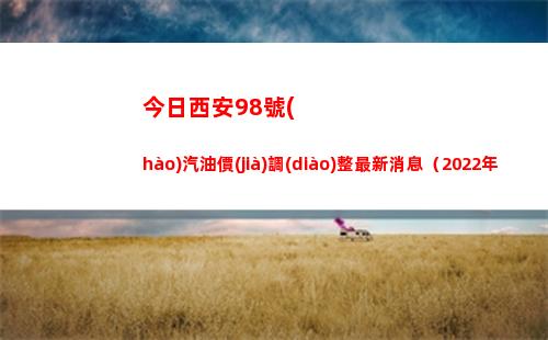 今日西安98號(hào)汽油價(jià)調(diào)整最新消息（2022年04月08日）插圖
