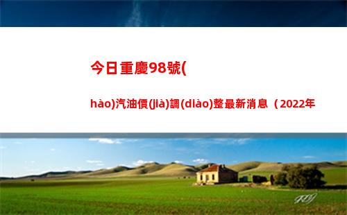 今日重慶98號(hào)汽油價(jià)調(diào)整最新消息（2022年04月08日）