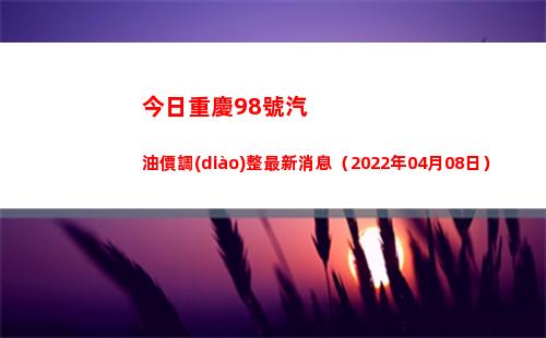 今日重慶98號汽油價調(diào)整最新消息（2022年04月08日）