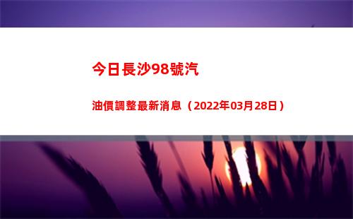 今日長沙98號汽油價調整最新消息（2022年03月28日）