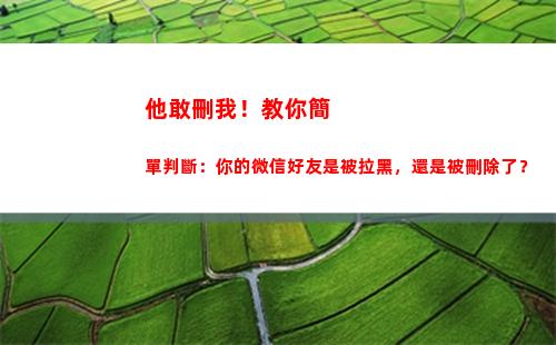 他敢刪我！教你簡單判斷：你的微信好友是被拉黑，還是被刪除了？