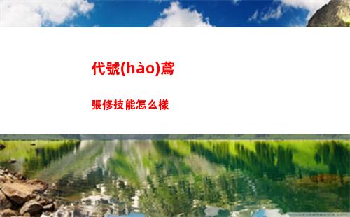 代號(hào)鳶張修技能怎么樣