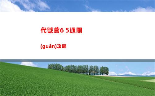 代號鳶6 5通關(guān)攻略