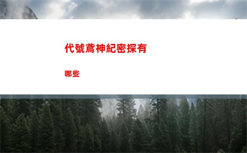 代號鳶神紀密探有哪些