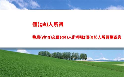 個(gè)人所得稅綜合所得稅匯算(個(gè)人所得稅綜合所得稅匯算清繳是什么意思)