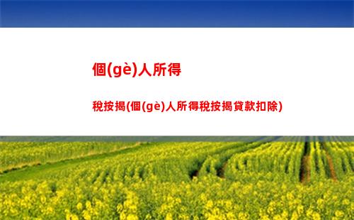 個(gè)人所得征收個(gè)人所得稅嗎(個(gè)人所得稅的征收標(biāo)準(zhǔn)及稅率)